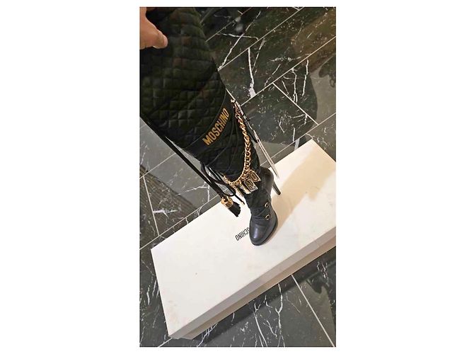 Botas Moschino de piel negra Negro - vista 6