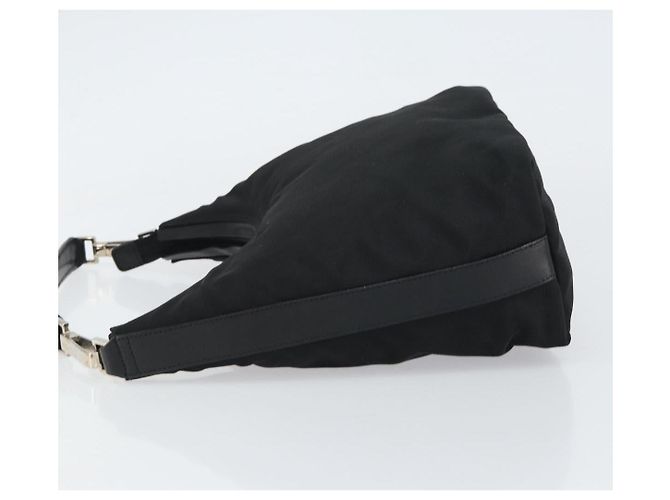 Gucci Zip Hobo in nylon nero - vista 4