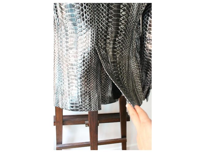 Chaqueta de python plateado Alaïa talla XS Plata - vista 13