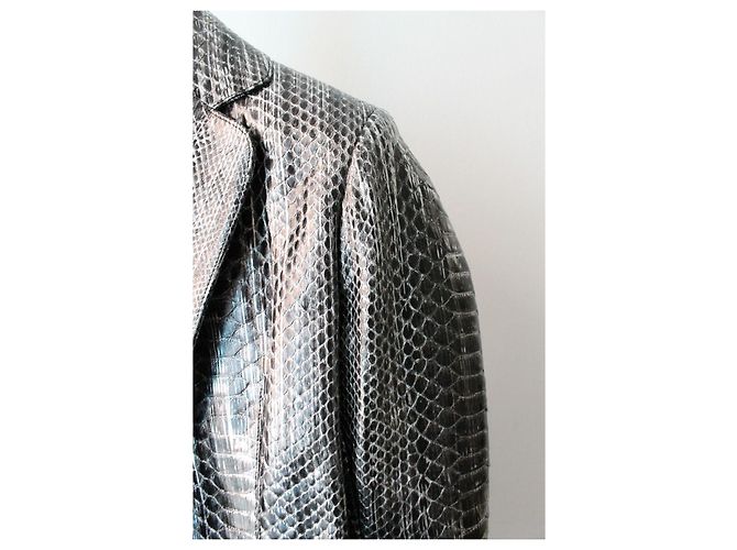 Chaqueta de python plateado Alaïa talla XS Plata - vista 3