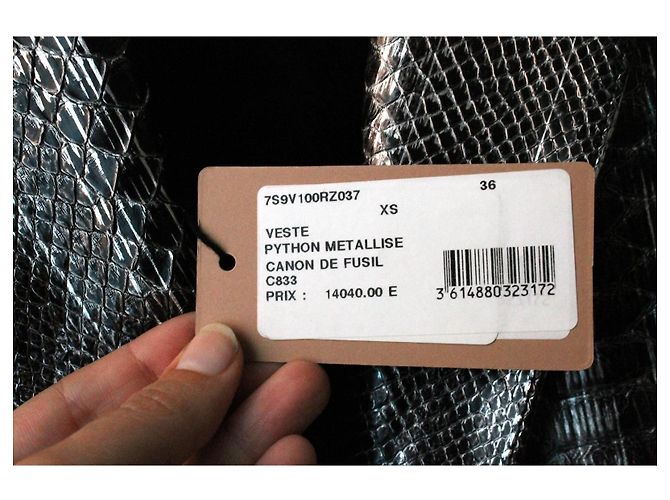 Chaqueta de python plateado Alaïa talla XS Plata - vista 4
