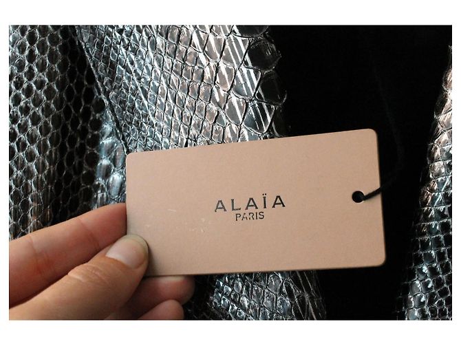 Chaqueta de python plateado Alaïa talla XS Plata - vista 5