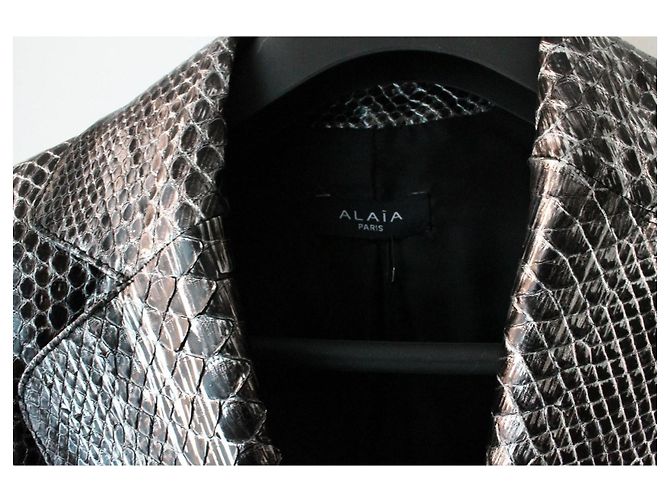 Chaqueta de python plateado Alaïa talla XS Plata - vista 6
