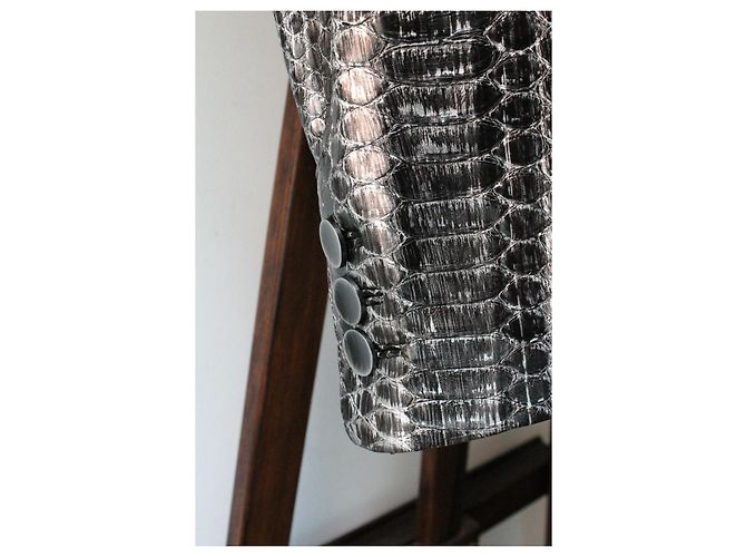 Chaqueta de python plateado Alaïa talla XS Plata - vista 8