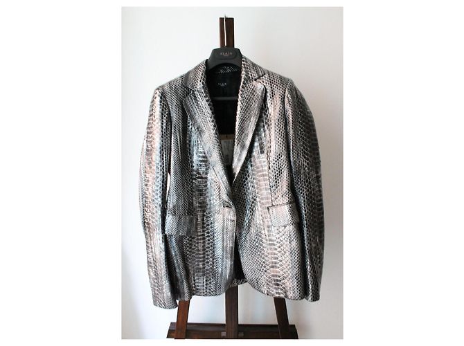 Chaqueta de python plateado Alaïa talla XS Plata - vista 9