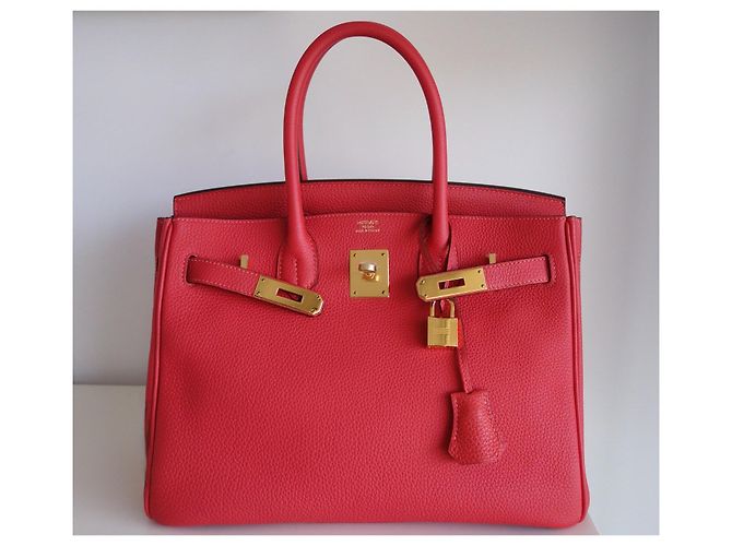 Hermès Hermes Birkin 30 Pfingstrosenrotes Tasche - Ansicht 15