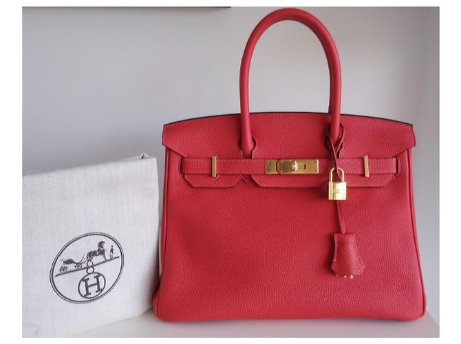 Hermès Hermes Birkin 30 Pfingstrosenrotes Tasche - Ansicht 5