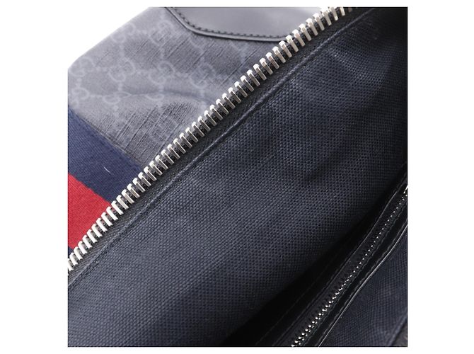 Borsa Messenger Gucci in GG Supreme Nera Nero - vista 10