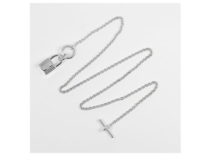Collana Amuleto Cadena Hermès in Argento 925 - vista 8