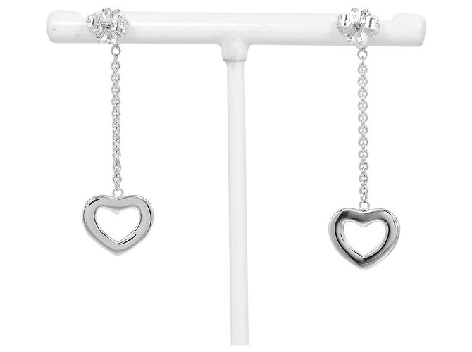 Tiffany & Co Orecchini a goccia in argento 925 con link a forma di cuore Tiffany - vista 2