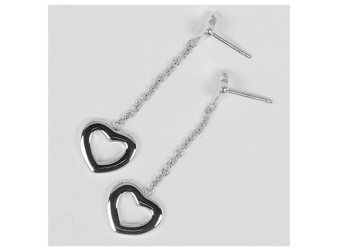 Tiffany & Co Orecchini a goccia in argento 925 con link a forma di cuore Tiffany - vista 4