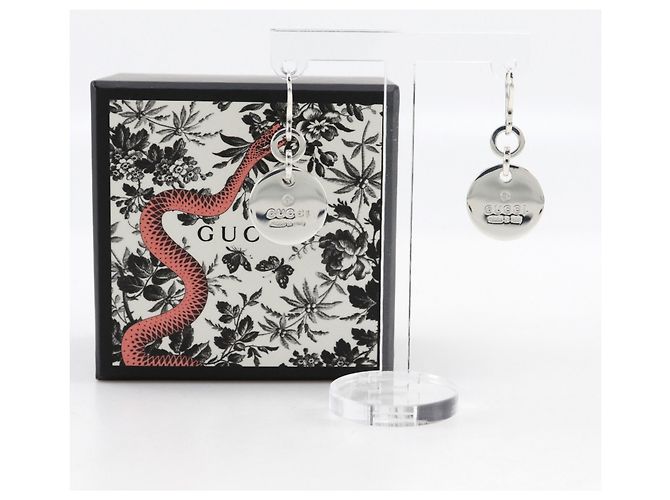 Orecchini a goccia in argento 925 con il marchio GUCCI - vista 7