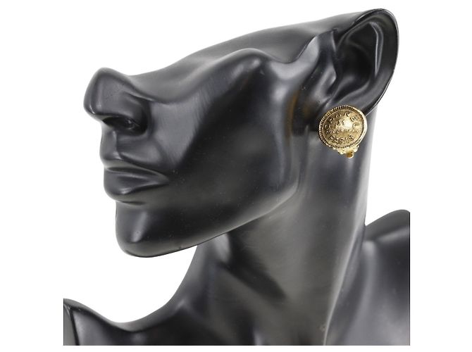 Vintage vergoldete Cambon Ohrringe von Chanel - Ansicht 2