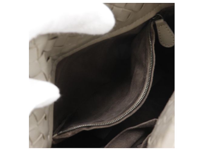 Borsa a spalla bucket Intrecciato grigia Bottega Veneta - vista 10
