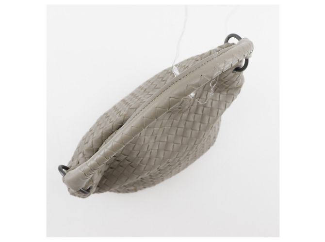 Borsa a spalla bucket Intrecciato grigia Bottega Veneta - vista 8
