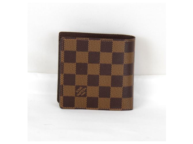 Billetera Bifold Marco Damier Louis Vuitton Castaño - vista 2