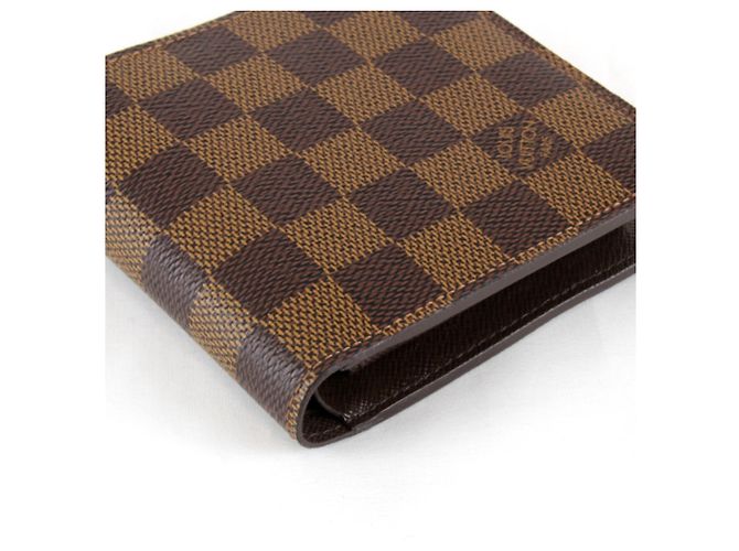 Billetera Bifold Marco Damier Louis Vuitton Castaño - vista 4