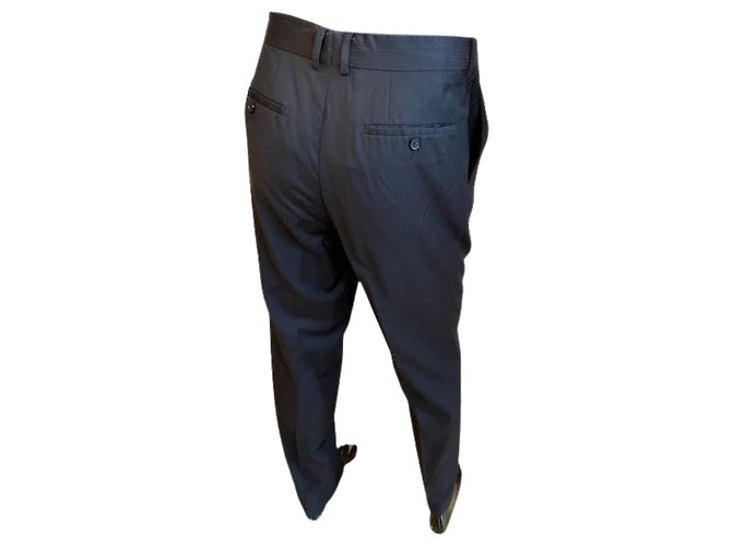 Gestreifte Anzughose HUGO BOSS – Zeitloses Schwarz ✨ Dunkelbraun - Ansicht 4