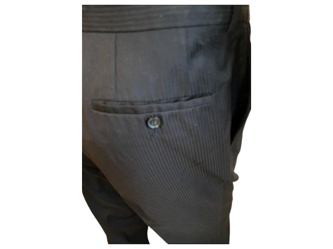 Gestreifte Anzughose HUGO BOSS – Zeitloses Schwarz ✨ Dunkelbraun - Ansicht 5
