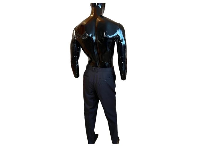Gestreifte Anzughose HUGO BOSS – Zeitloses Schwarz ✨ Dunkelbraun - Ansicht 6