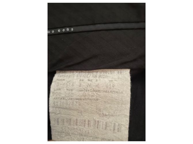 Gestreifte Anzughose HUGO BOSS – Zeitloses Schwarz ✨ Dunkelbraun - Ansicht 8