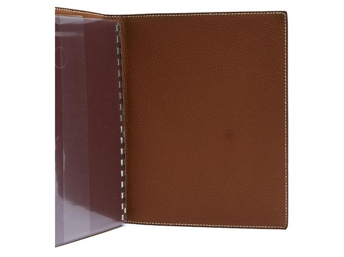 Hermès Wochenplaner Notizbuch aus goldenem Leder Kamel - Ansicht 3