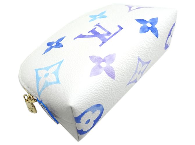 Pochette Cosmetica PM Louis Vuitton Bianco Blu - vista 3