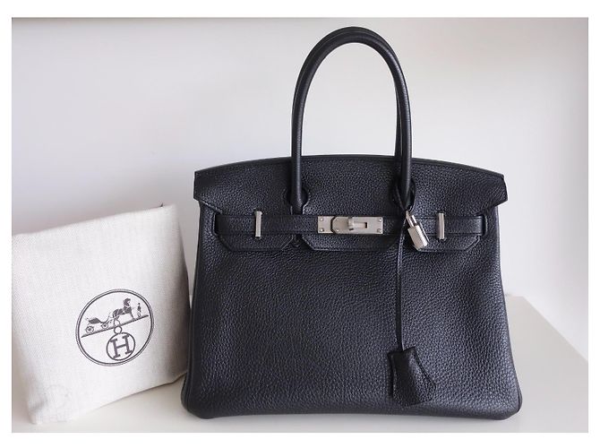 Hermès Borsa Hermes Birkin 30 Togo Nera Nero - vista 10
