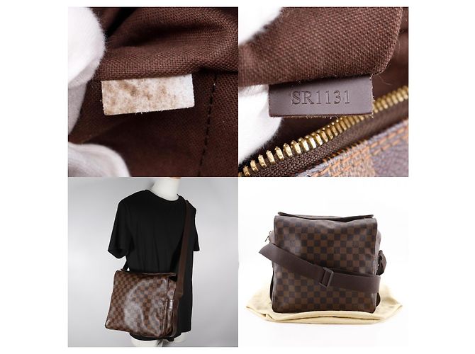 Borsa a mano Naviglio Damier Louis Vuitton Marrone - vista 6