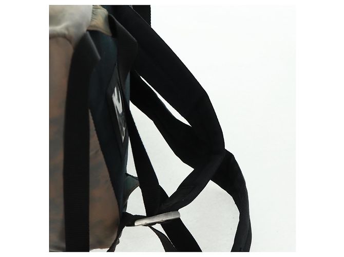 PRADA Rucksack aus grauem Nylon mit Silber Auth BA9159 Braun - Ansicht 11