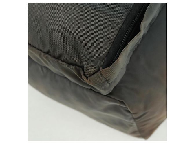 PRADA Rucksack aus grauem Nylon mit Silber Auth BA9159 Braun - Ansicht 15