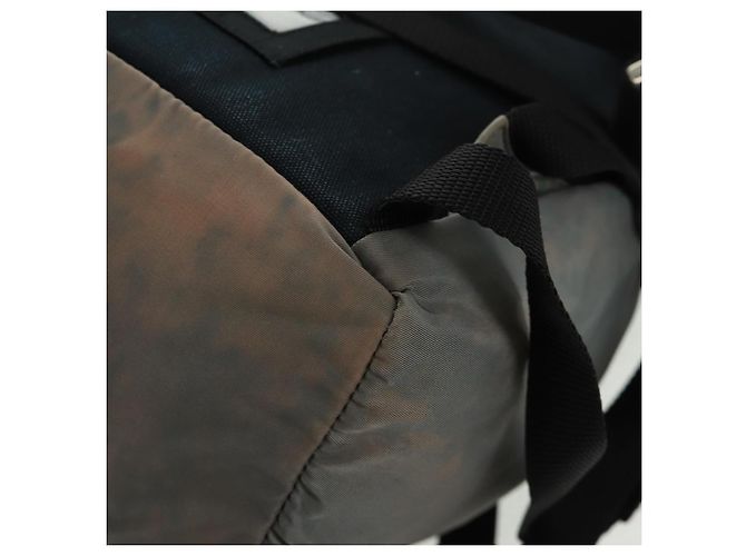 PRADA Rucksack aus grauem Nylon mit Silber Auth BA9159 Braun - Ansicht 17
