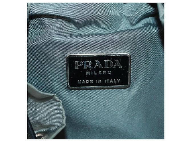 PRADA Rucksack aus grauem Nylon mit Silber Auth BA9159 Braun - Ansicht 24