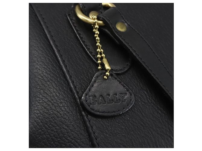 BALLY Zaino in pelle nero e oro Auth ka1313 D'oro - vista 14