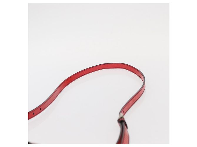 Borsa a Spalla PRADA Smalto 2in1 Rossa Argento Auth 159397 Rosso - vista 8