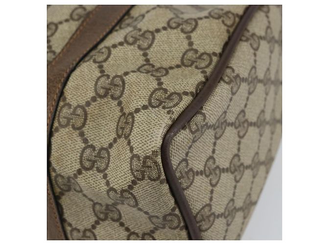 Borsa Boston Gucci GG Supreme Web Sherry Line PVC Beige Oro 40 02 006 Auth gh1505 D'oro - vista 10