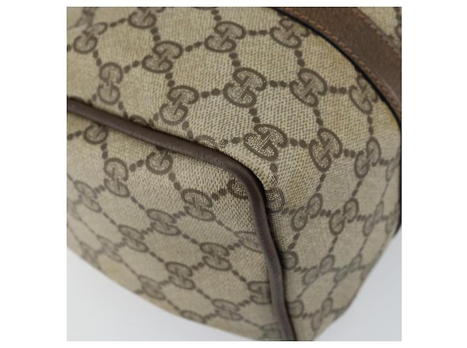 Borsa Boston Gucci GG Supreme Web Sherry Line PVC Beige Oro 40 02 006 Auth gh1505 D'oro - vista 11
