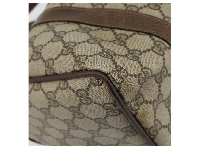 Borsa Boston Gucci GG Supreme Web Sherry Line PVC Beige Oro 40 02 006 Auth gh1505 D'oro - vista 13