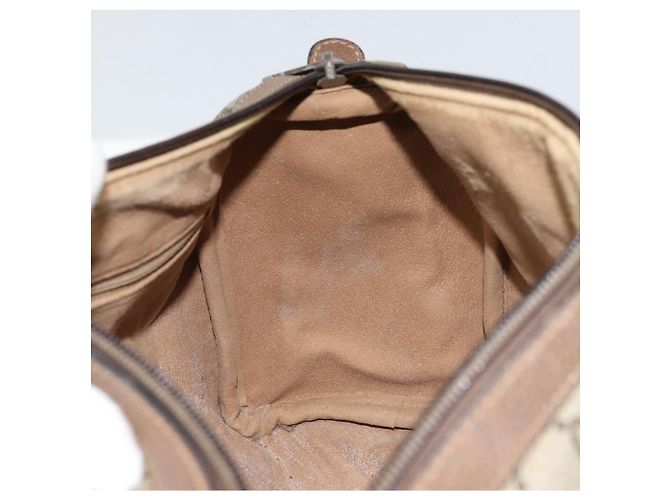 Borsa Boston Gucci GG Supreme Web Sherry Line PVC Beige Oro 40 02 006 Auth gh1505 D'oro - vista 18