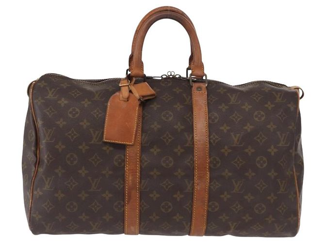 LOUIS VUITTON Borsa Boston Monogram Keepall 50 M41426 Auth LV am10039 Monogramma - vista 2