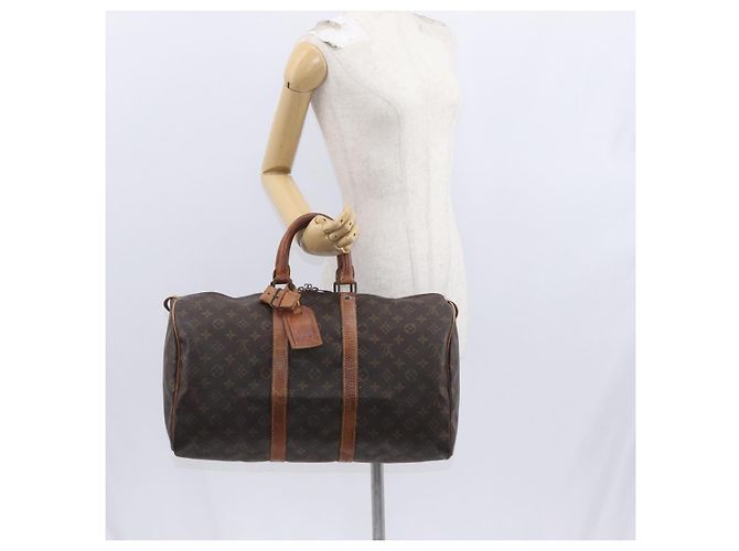LOUIS VUITTON Borsa Boston Monogram Keepall 50 M41426 Auth LV am10039 Monogramma - vista 24