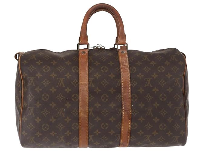 LOUIS VUITTON Borsa Boston Monogram Keepall 50 M41426 Auth LV am10039 Monogramma - vista 3