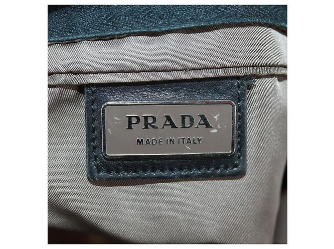 Borsa a Spalla PRADA Nylon Beige Argento Autentica ep12552 - vista 17