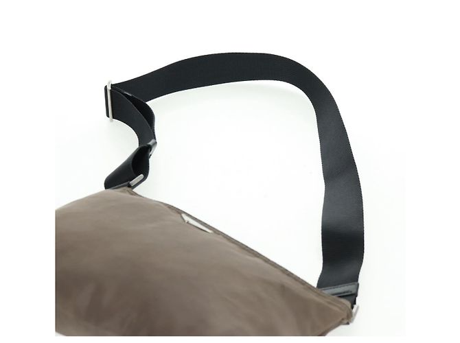 Borsa a Spalla PRADA Nylon Beige Argento Autentica ep12552 - vista 9