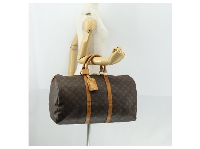 LOUIS VUITTON Sac Boston Monogram Keepall 50 M41426 LV Auth 157303 Monogramme - vue 22