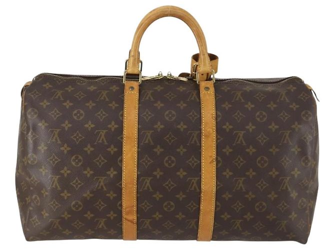 LOUIS VUITTON Sac Boston Monogram Keepall 50 M41426 LV Auth 157303 Monogramme - vue 3