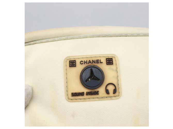 Borsa a Spalla CHANEL Sports Line in Tela Bianca Argento CC Auth BA9407 Bianco - vista 14