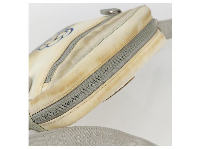 Borsa a Spalla CHANEL Sports Line in Tela Bianca Argento CC Auth BA9407 Bianco - vista 6