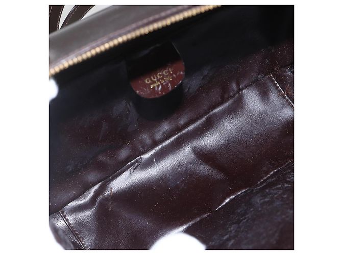 GUCCI Vanity Bag Emaille 2way Braun Gold 000 2122 0565 Auth am10324 Golden - Ansicht 19