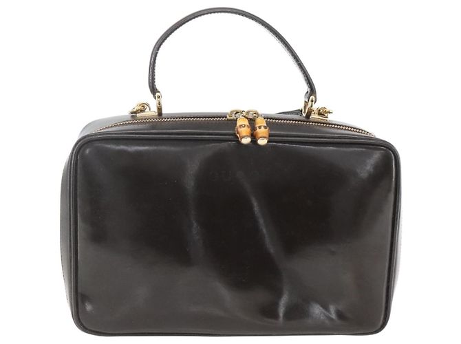 GUCCI Vanity Bag Emaille 2way Braun Gold 000 2122 0565 Auth am10324 Golden - Ansicht 2